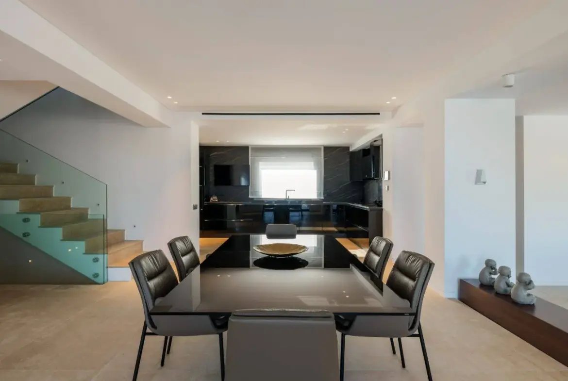 Contemporary ultra-luxury estate in Mykonos with helipad, dual pools & panoramic Aegean views