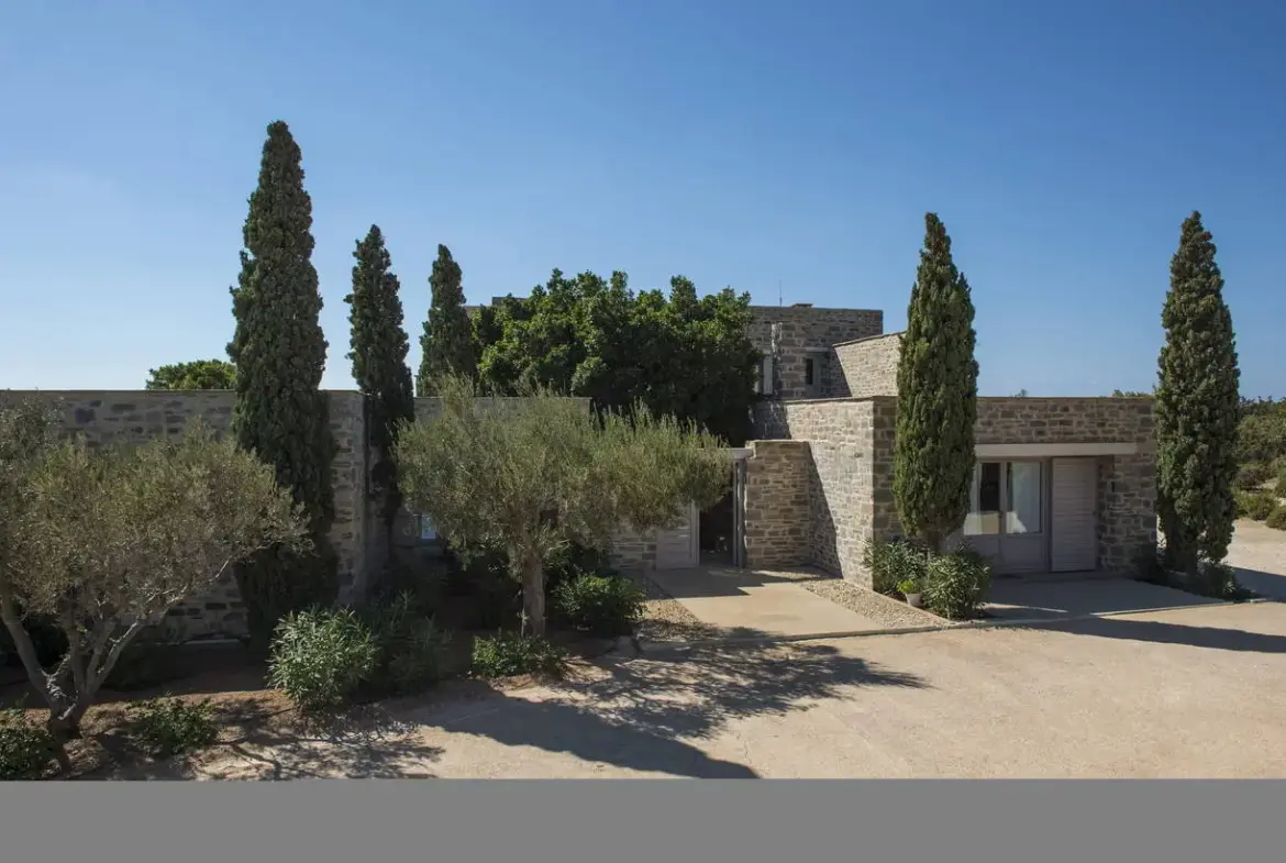 Venus:Beachfront Mansion with Vineyard and Pool in Paros