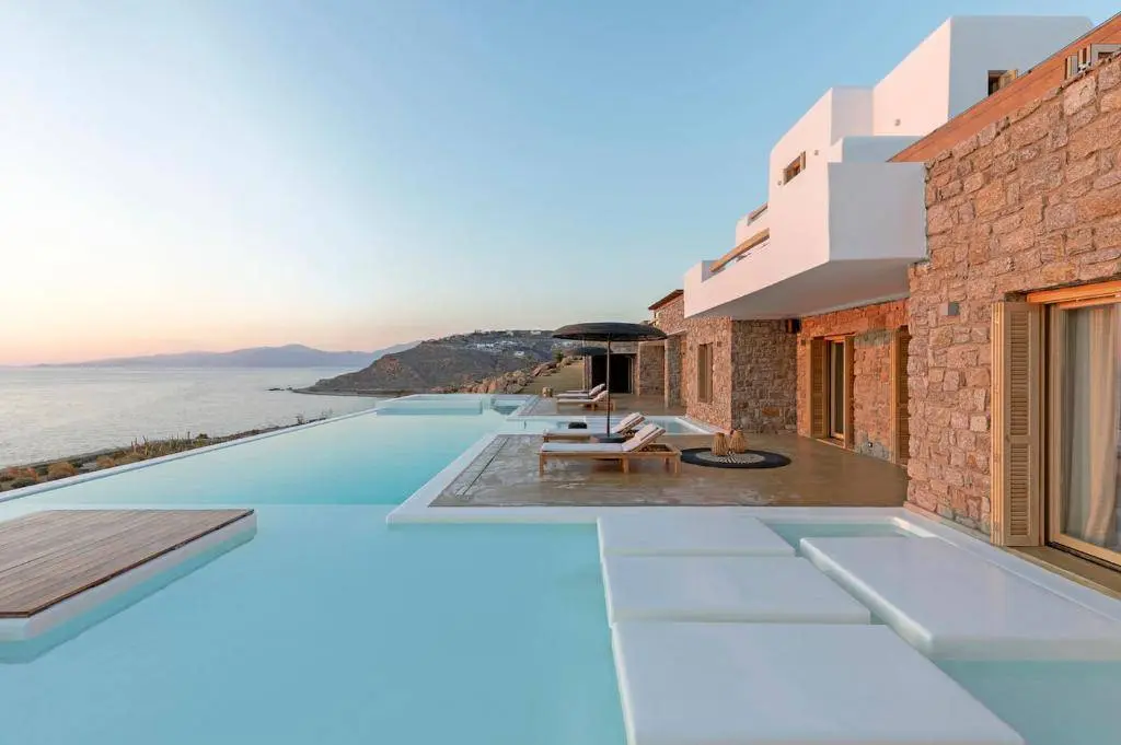 Exclusive Mykonian retreat with sunset views near Mykonos Town
