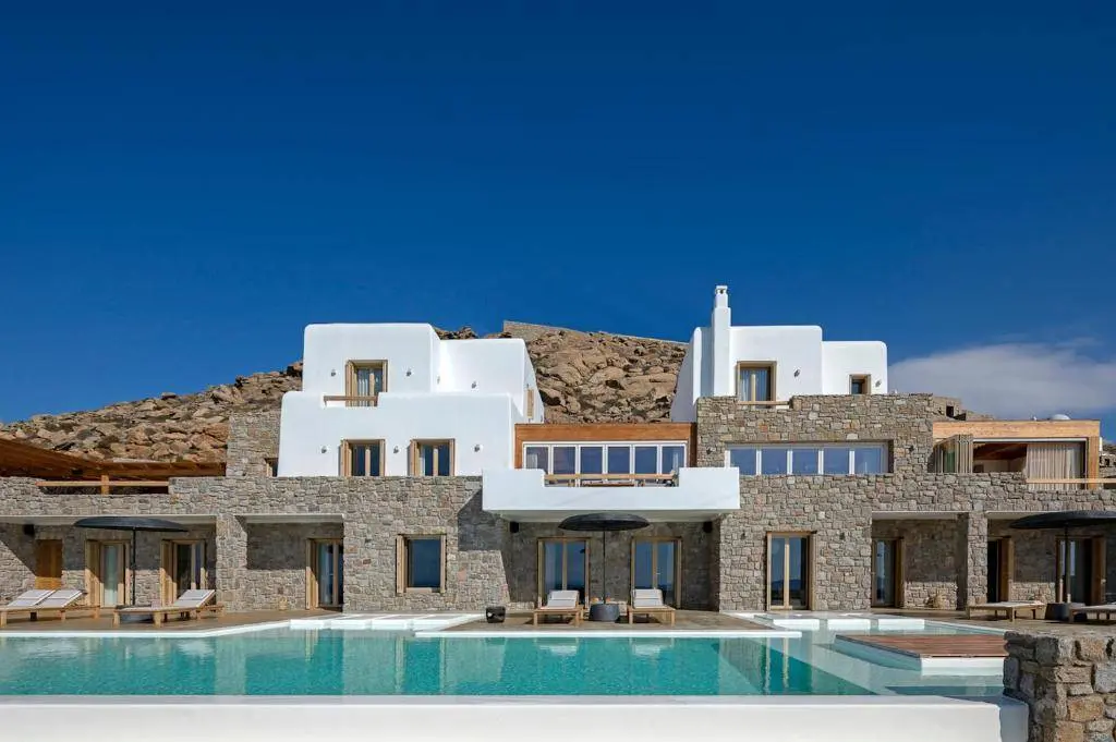Exclusive Mykonian retreat with sunset views near Mykonos Town