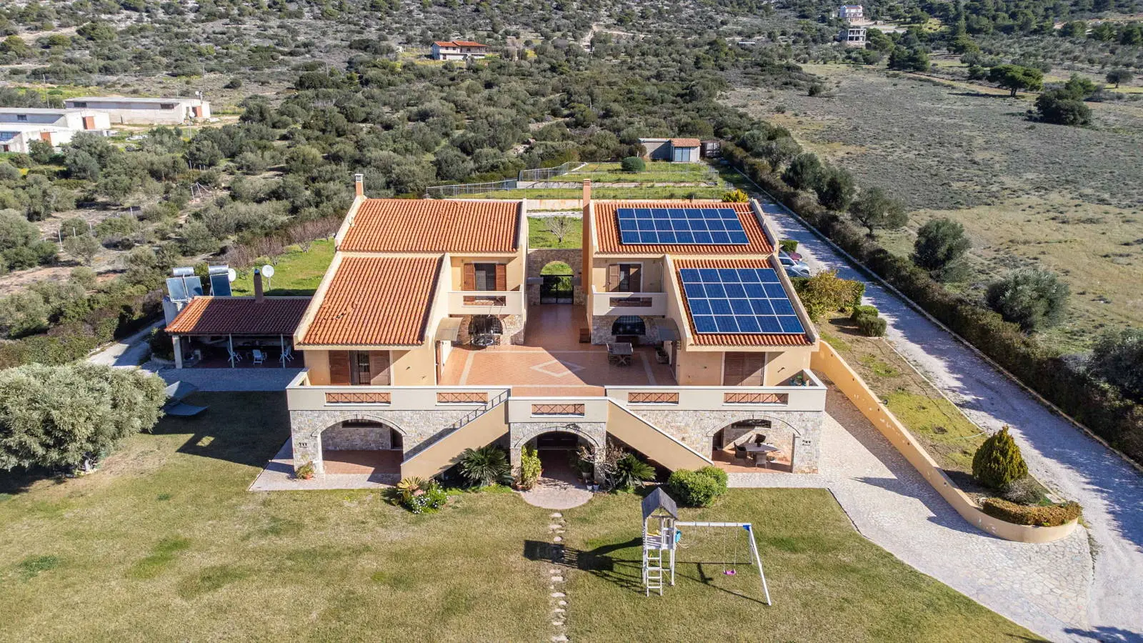 Eco-Friendly Luxury Property Near Athens with Private Land & Sea Views