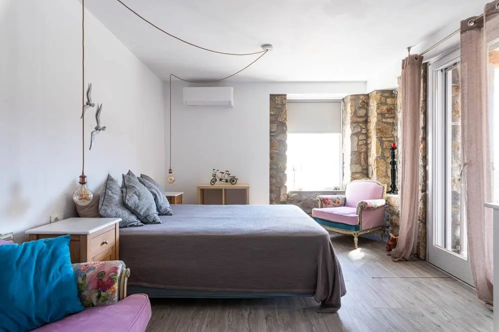 Villa with private beach access and Mykonos downtown views