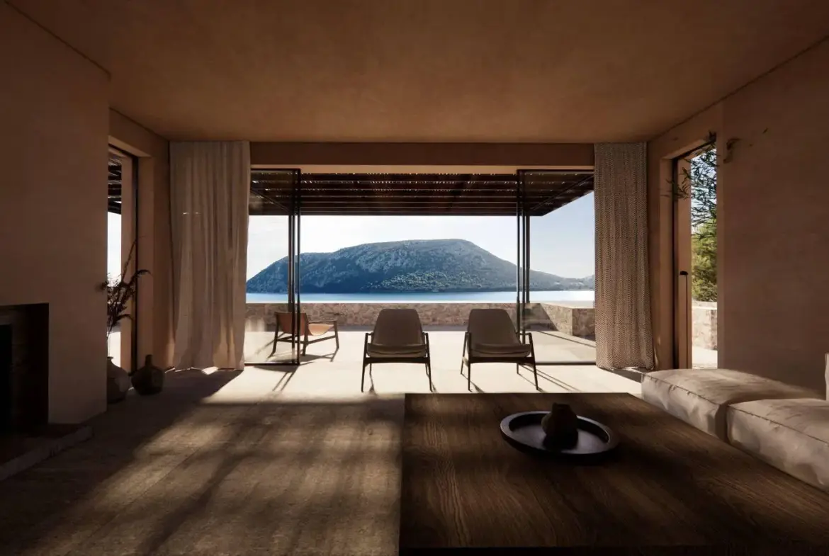 Villa Aeon: Waterfront 425 sq.m. villa with infinity pool and private beach access in Porto Heli