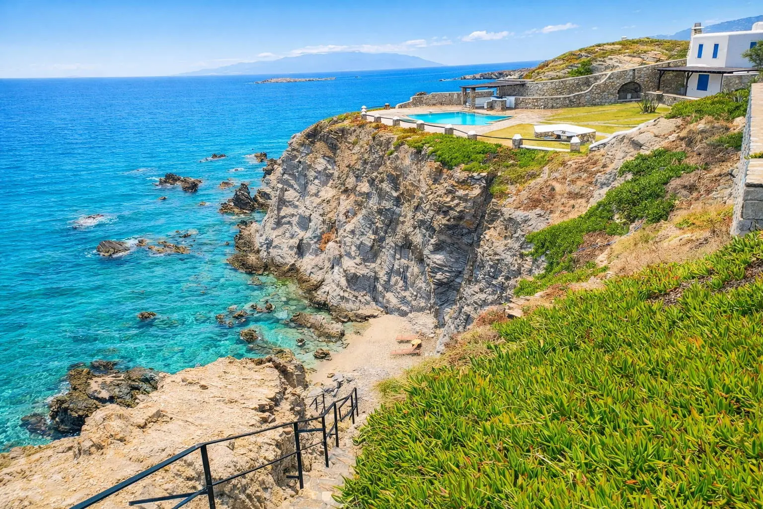 bh-3d7d1c4d4eae Seafront villa with private beach access and sunset views in Mykonos