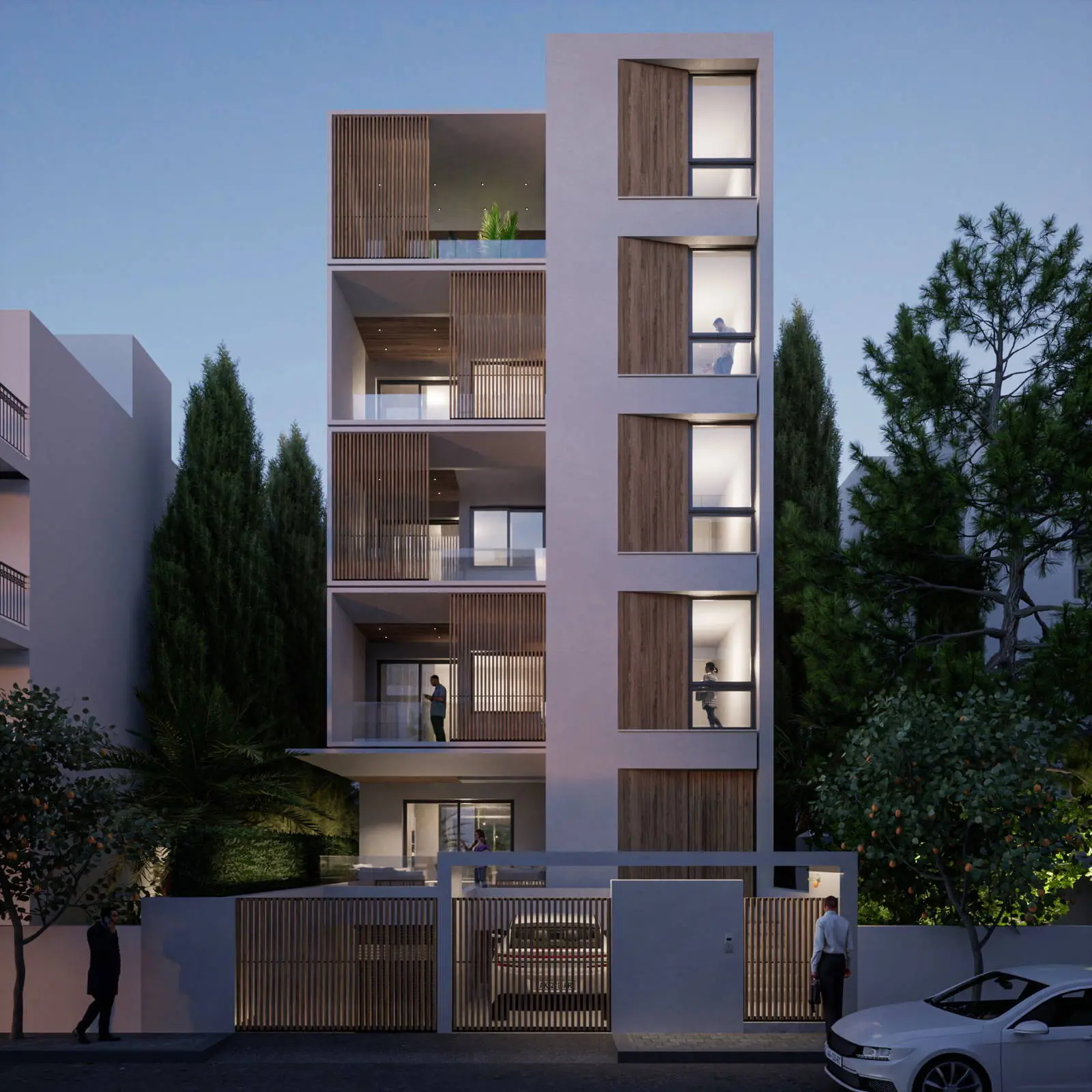 Minimal building with 3 apartments in Golf with sea view