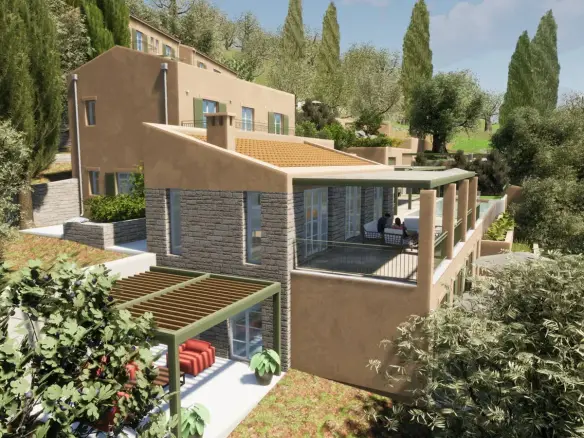 Luxurious villa with pool and views in Vigglatouri, Corfu