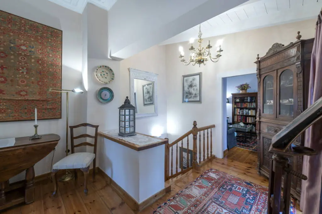 Historic house in Plaka with stunning courtyard and Acropolis view