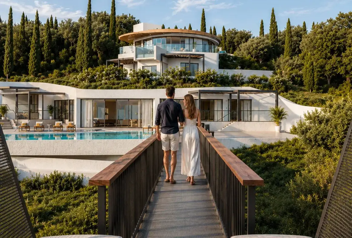 Luxury Off-Plan Villa with Suspended Walkway above Egremni, Lefkada