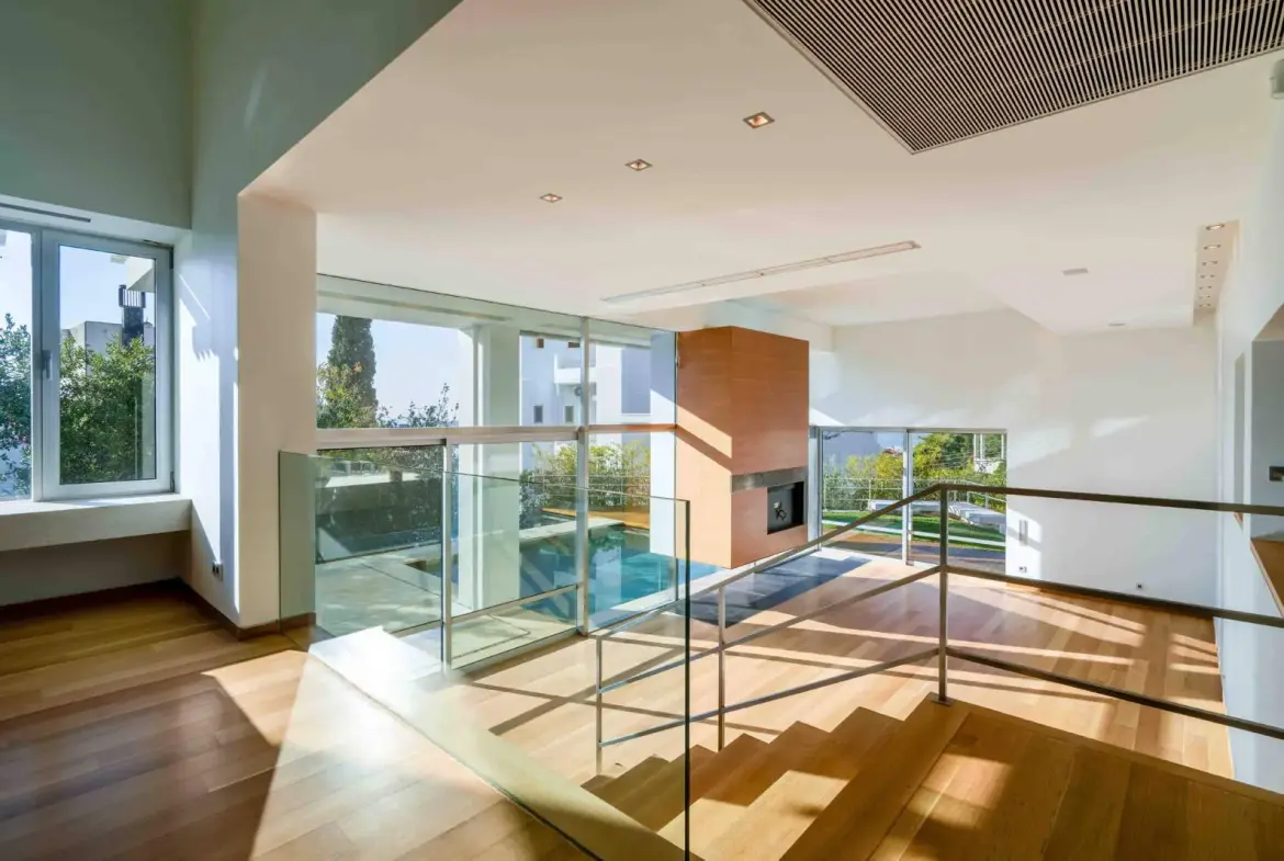 Unique architectural villa with sea views in Voula