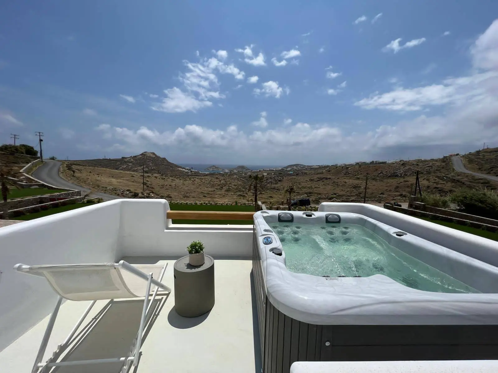 Luxury hilltop villa with sea view in Mykonos