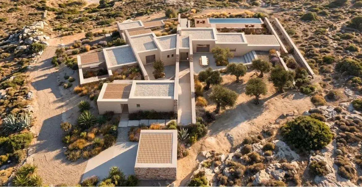 Contemporary seafront 4-bedroom villa in Tripiti, Paros