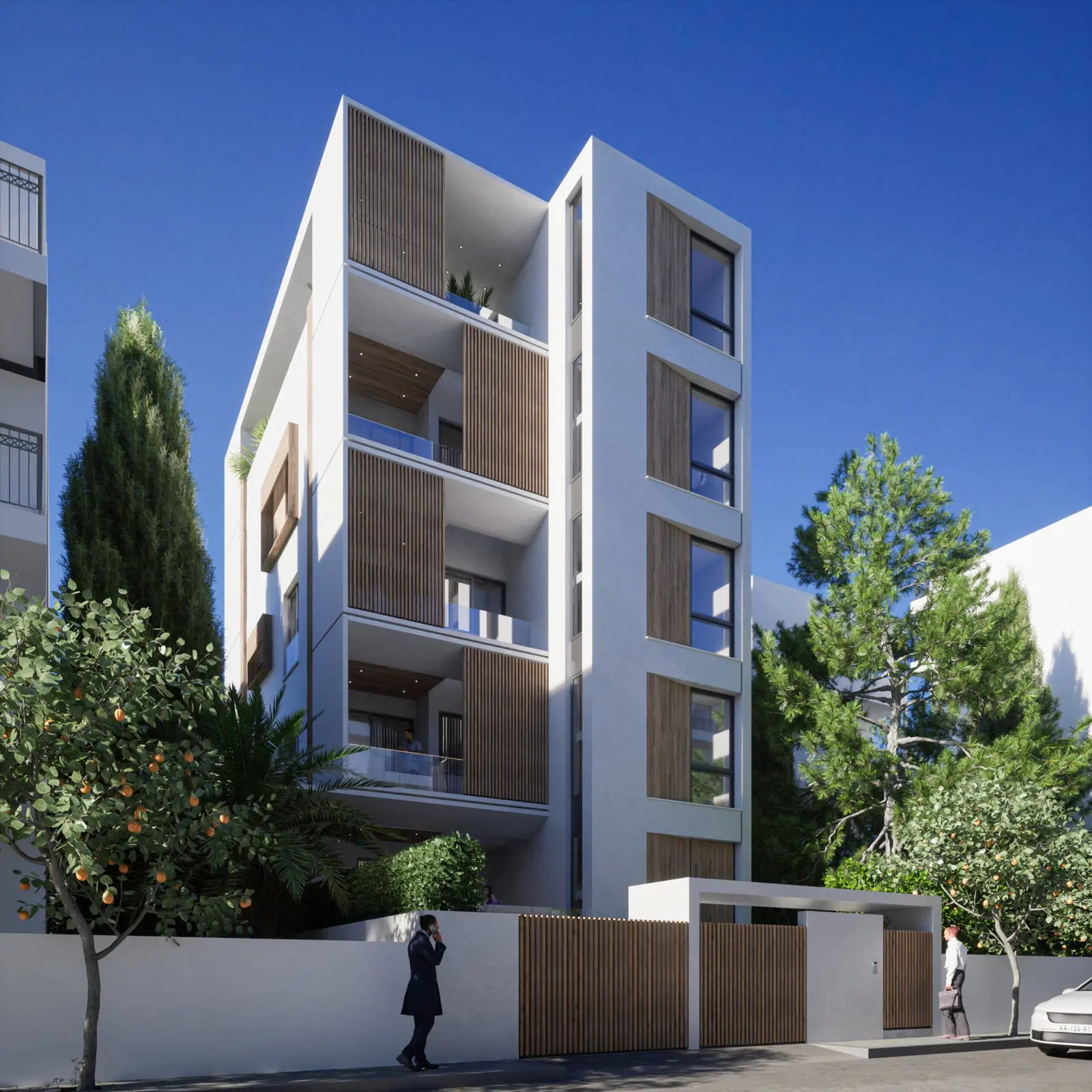 Minimal building with 3 apartments in Golf with sea view