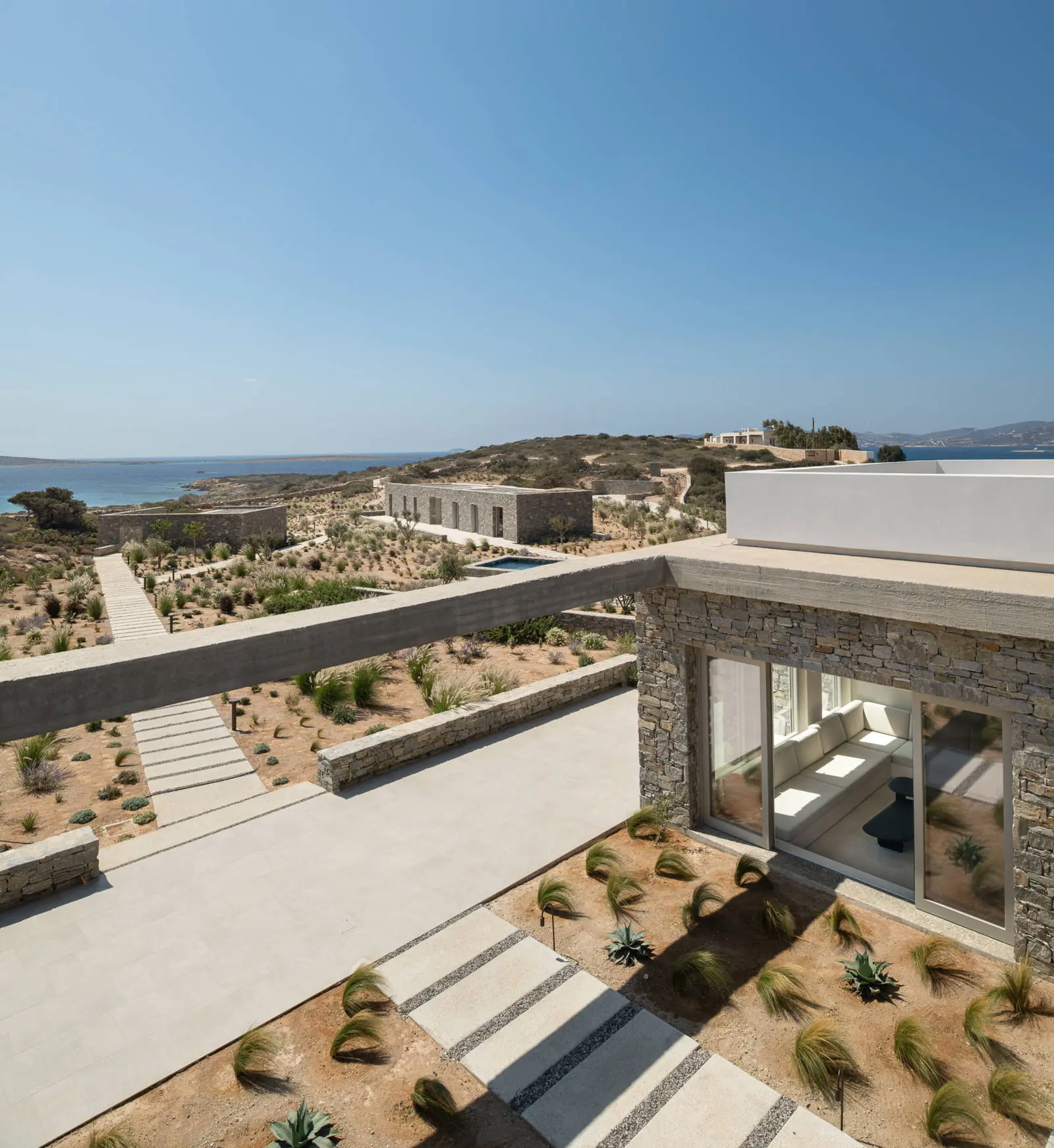 Architectural masterpiece with panoramic sea views on a 9,800 sq.m. estate in Paros
