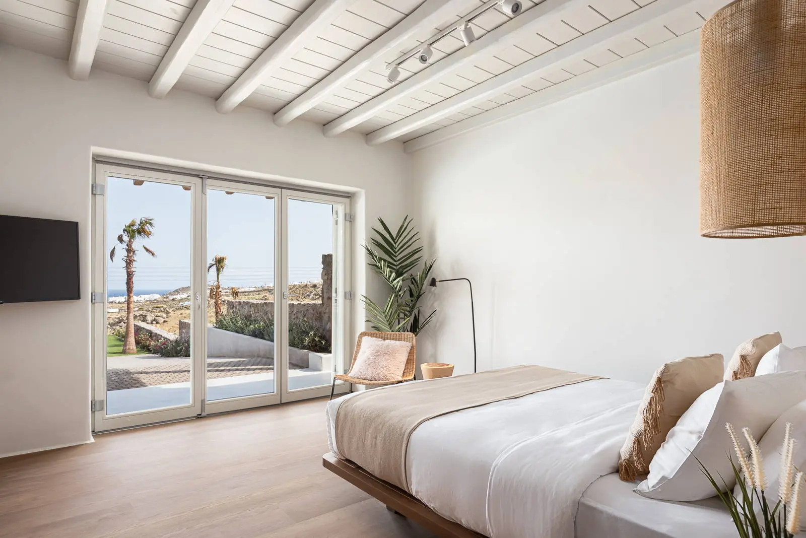 Luxury hilltop villa with sea view in Mykonos