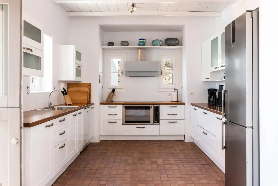 Exclusive architectural estate with panoramic Delos & sunset views, Agios Lazaros, Mykonos