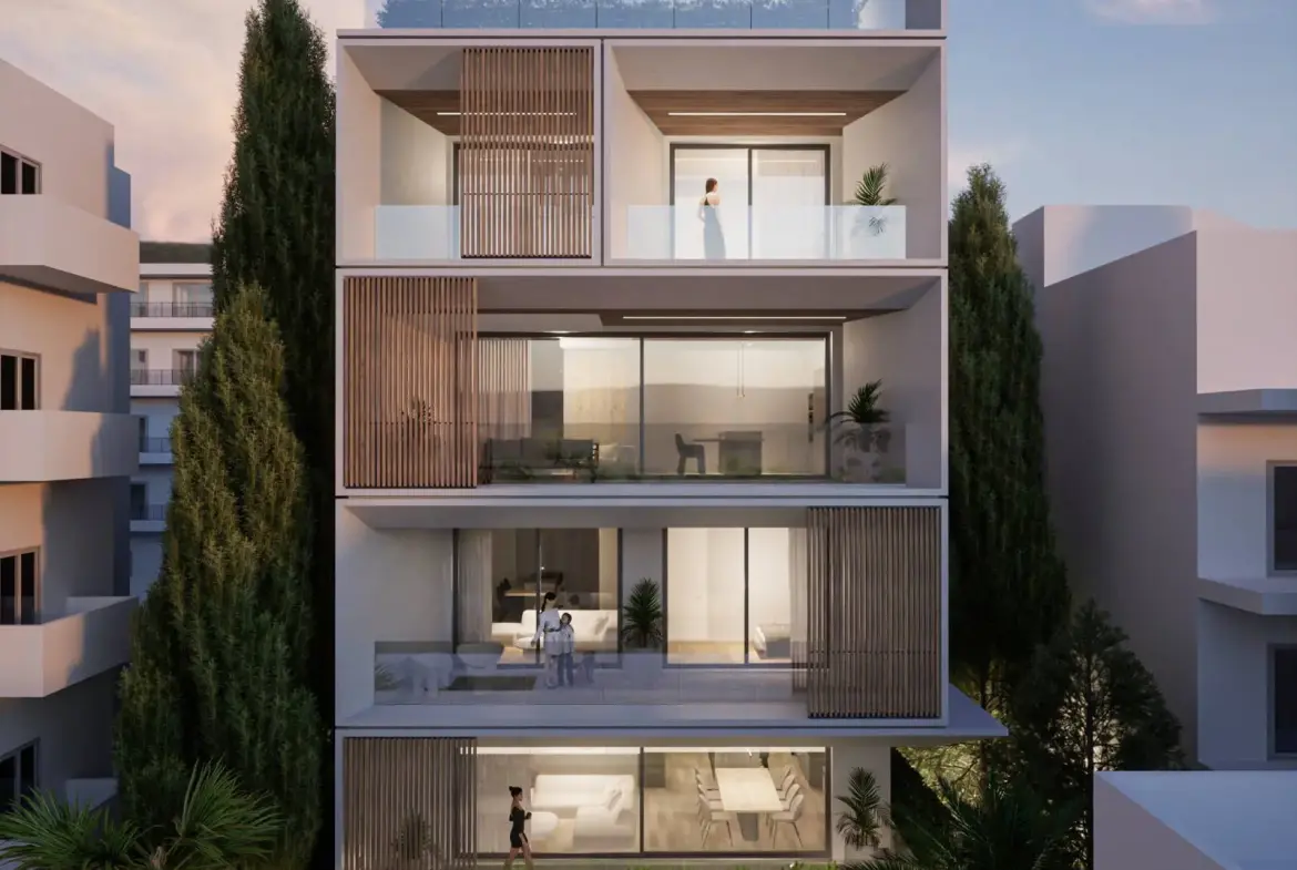 Minimal building with 3 apartments in Golf with sea view