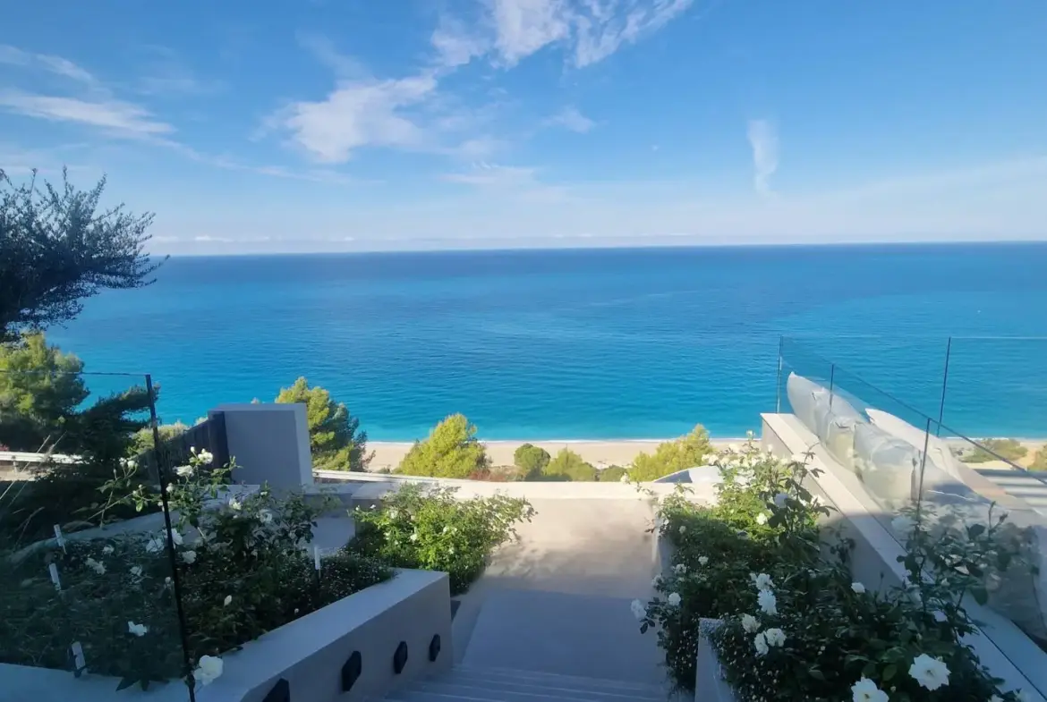 Ultra-luxury sunset cave villa above Kathisma Beach, Lefkada