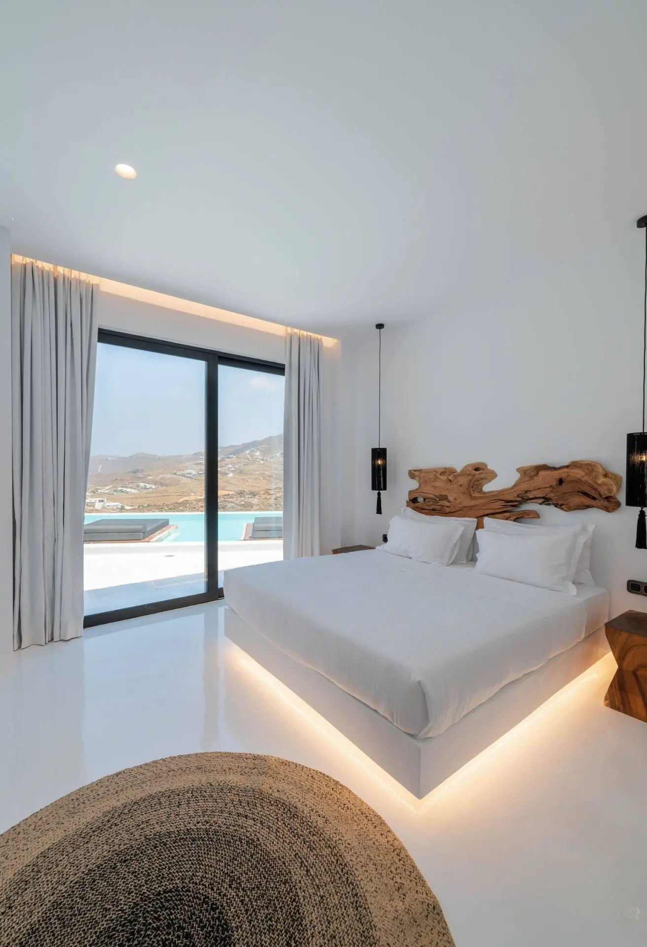 Luxury Architectural Cave Villa with Pool & Panoramic Aegean Views in Ftelia, Mykonos