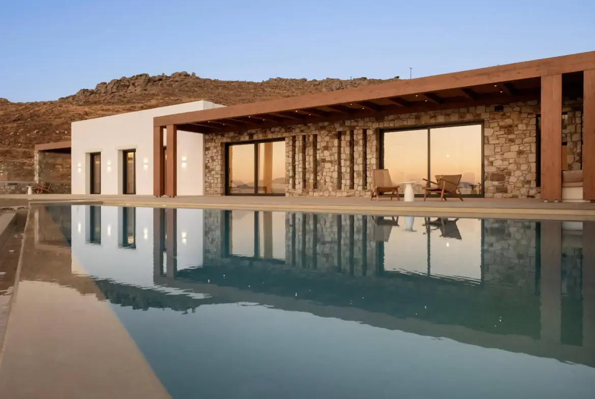 Ultra luxury cycladic sanctuary villa with sunset views in Mykonos