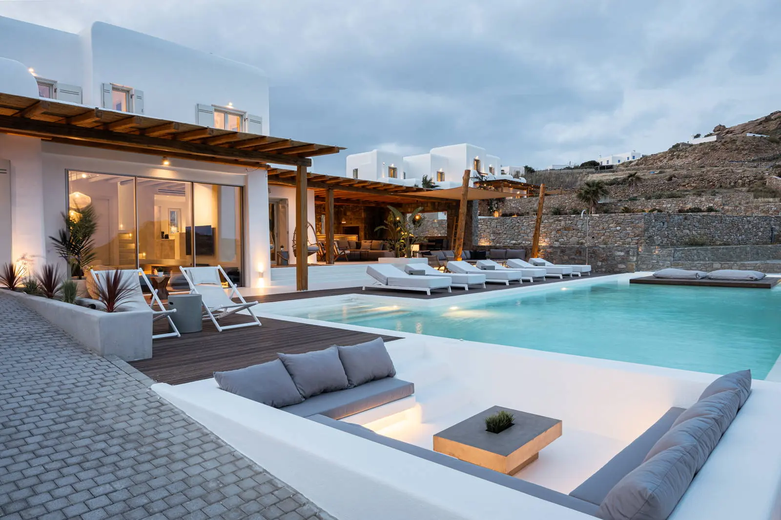 Luxury hilltop villa with sea view in Mykonos