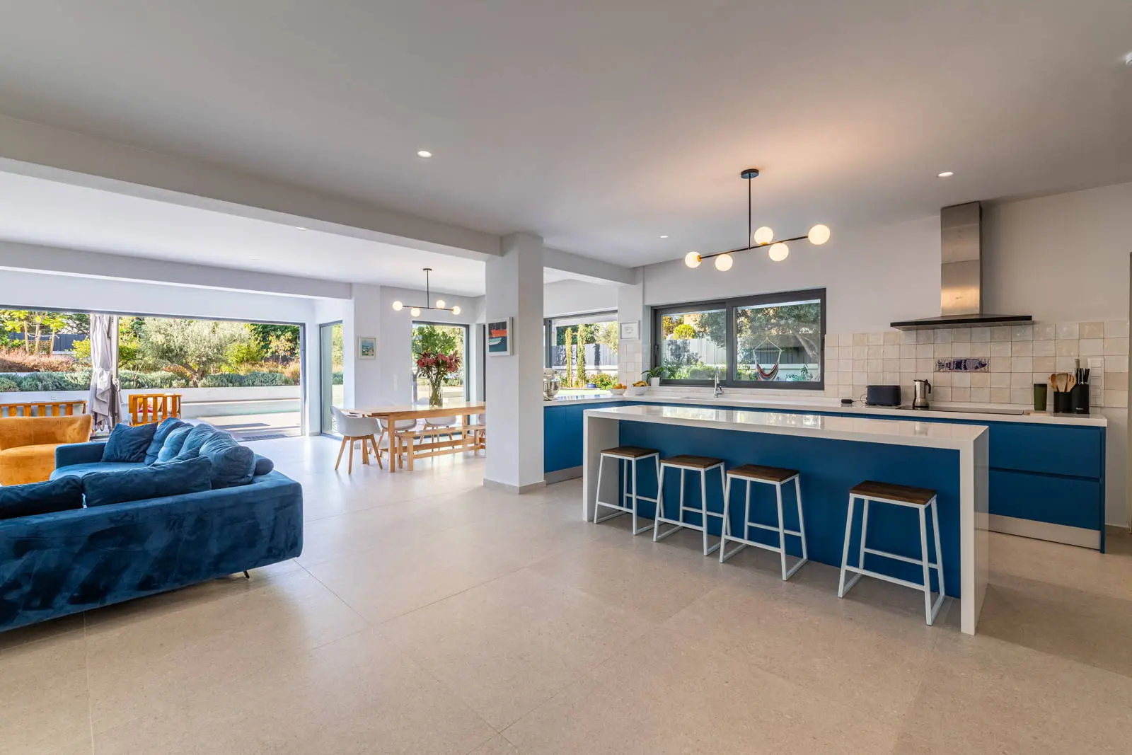 Exquisite modern villa in Vari with breathtaking paradise garden and pool