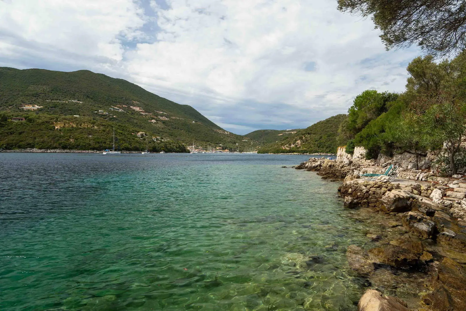 Seafront Villa with Private Mooring at Syvota, Lefkada