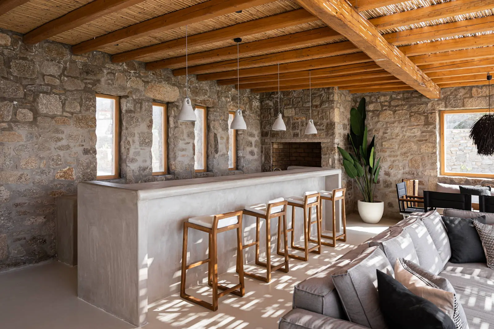 Luxury hilltop villa with sea view in Mykonos