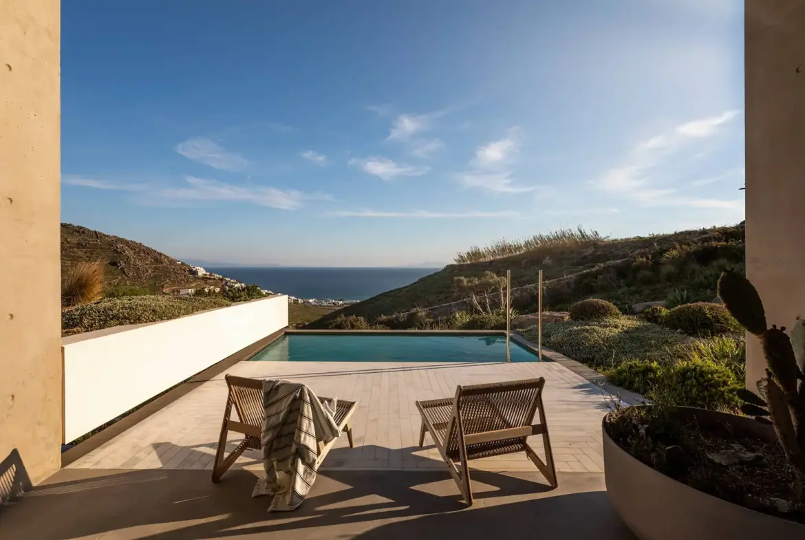 Iconic villa handcrafted by famous designer in Elia, Mykonos