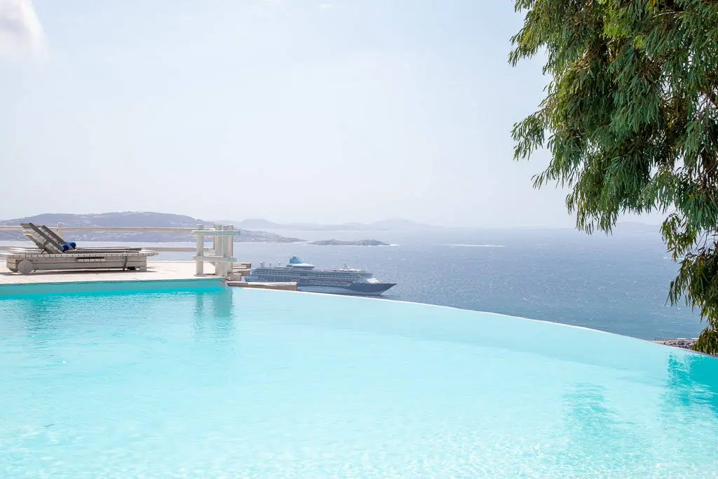 Prestigious Mykonos villa with guest house, two pools & panoramic views