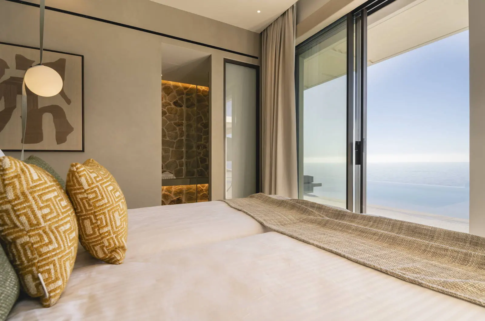 Ultra-luxury sunset cave villa above Kathisma Beach, Lefkada