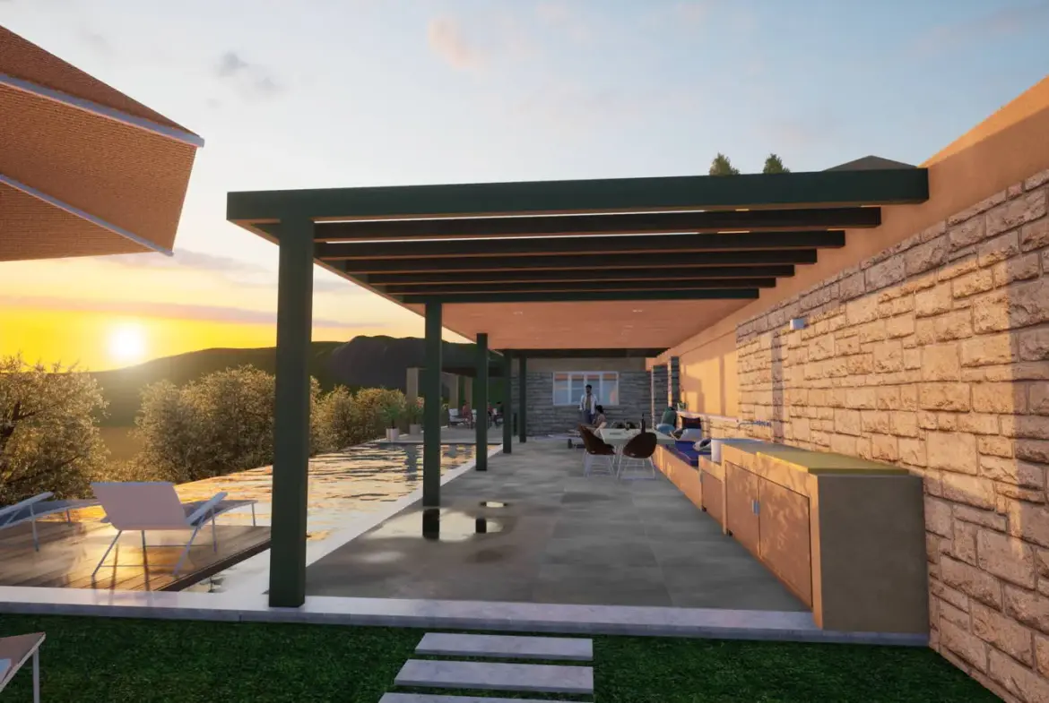 Luxurious villa with pool and views in Vigglatouri, Corfu