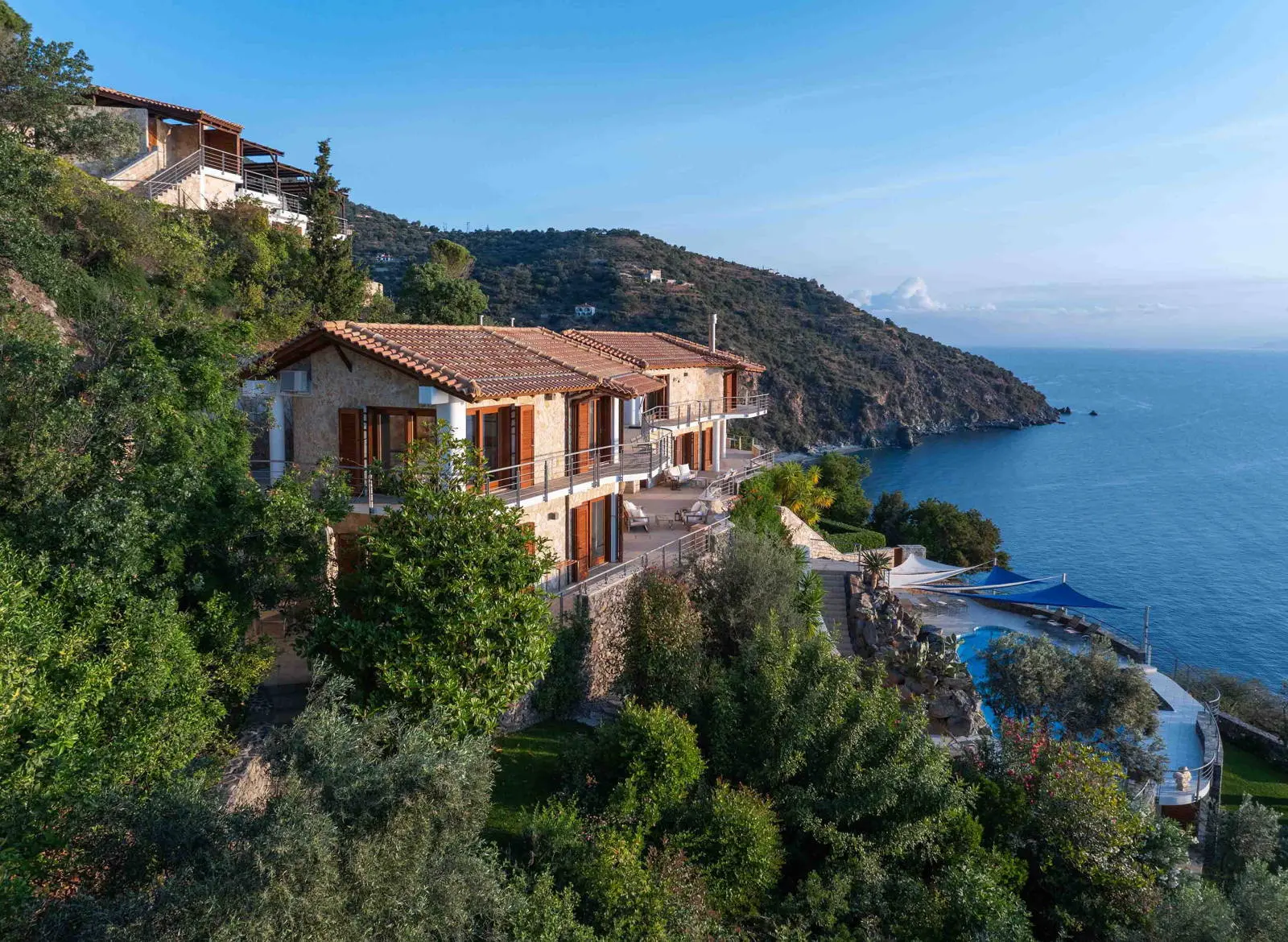 Seafront villa with spa and panoramic views in Pera Melana, Arcadia