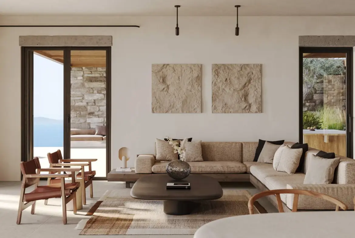 Ultra luxury cycladic sanctuary villa with sunset views in Mykonos