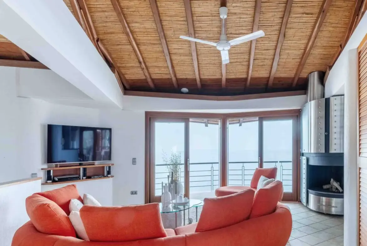 Seafront villa with spa and panoramic views in Pera Melana, Arcadia
