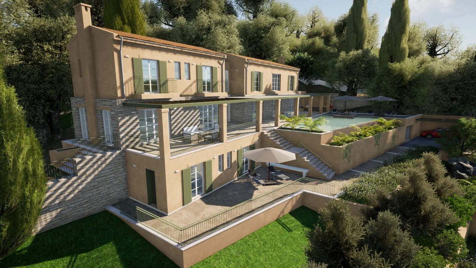 Luxury seaview villa with pool in Vigglatouri , Corfu