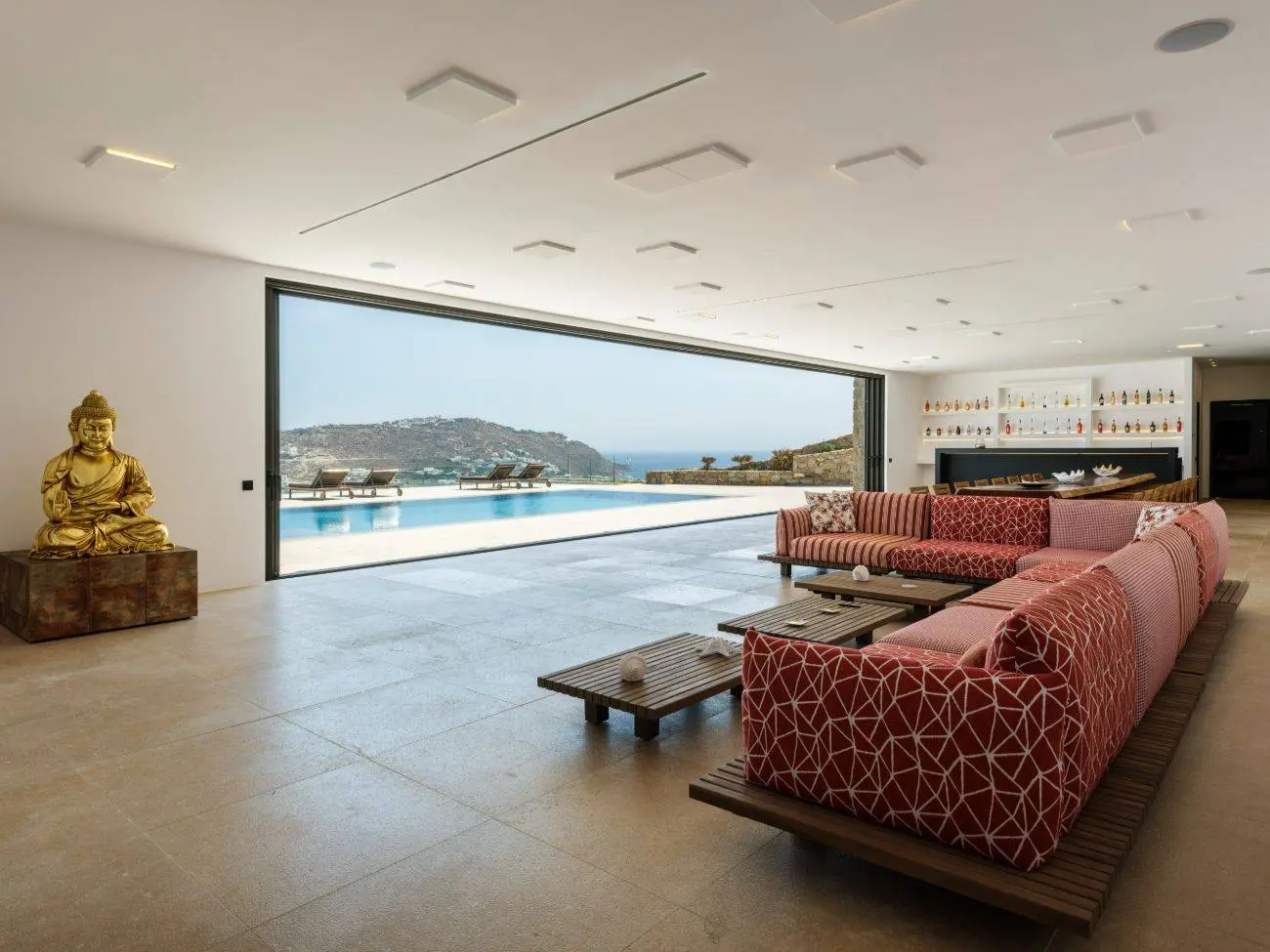 Contemporary ultra-luxury estate in Mykonos with helipad, dual pools & panoramic Aegean views