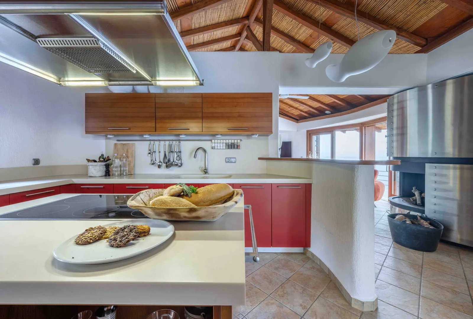 Seafront villa with spa and seafront maisonette with panoramic views in Pera Melana, Arcadia