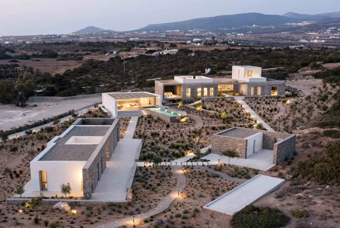 Architectural masterpiece with panoramic sea views on a 9,800 sq.m. estate in Paros