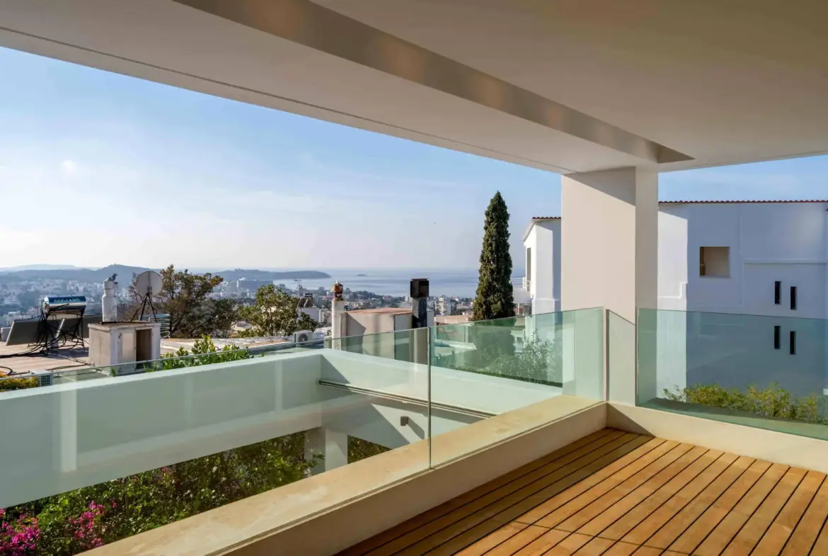 Unique architectural villa with sea views in Voula