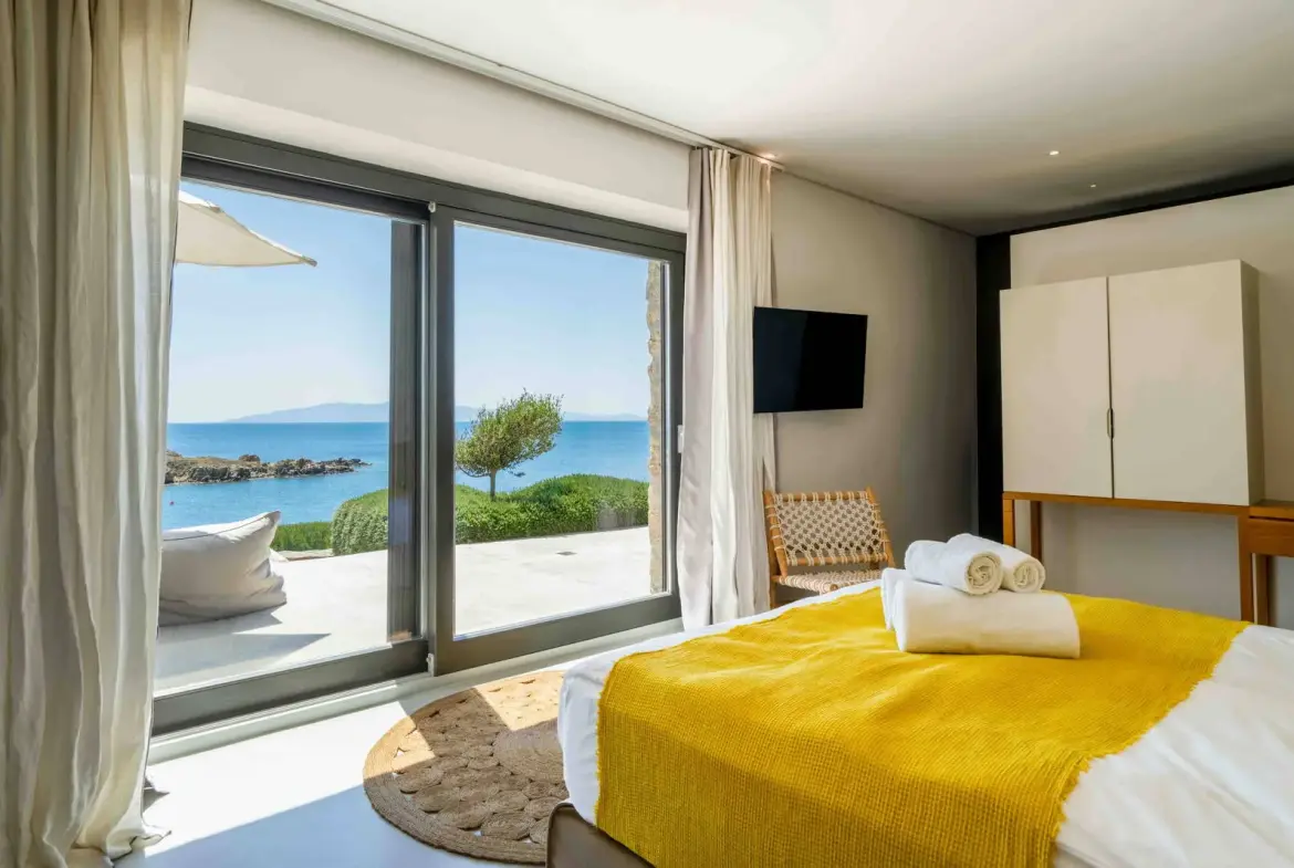Exclusive waterfront 6-Bedroom villa in a private gated community in Mykonos