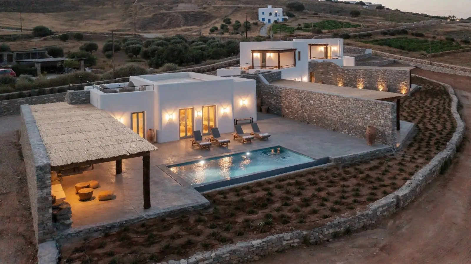 Private Collection of Three Luxury Villas Near Antiparos Town