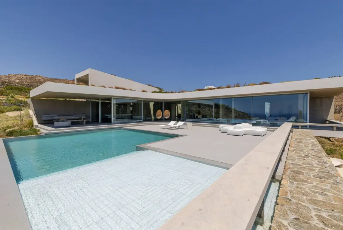 Iconic villa handcrafted by famous designer in Elia, Mykonos