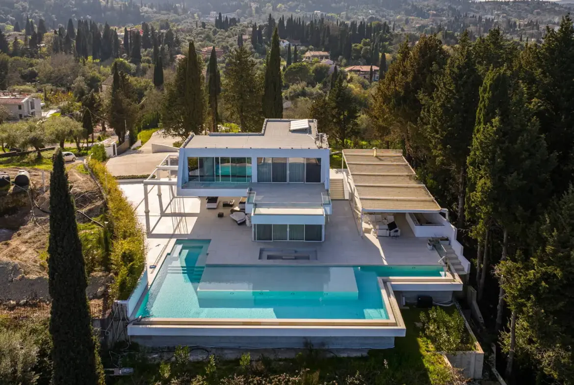 Luxury smart home with panoramic sea views in Kontokali, Corfu