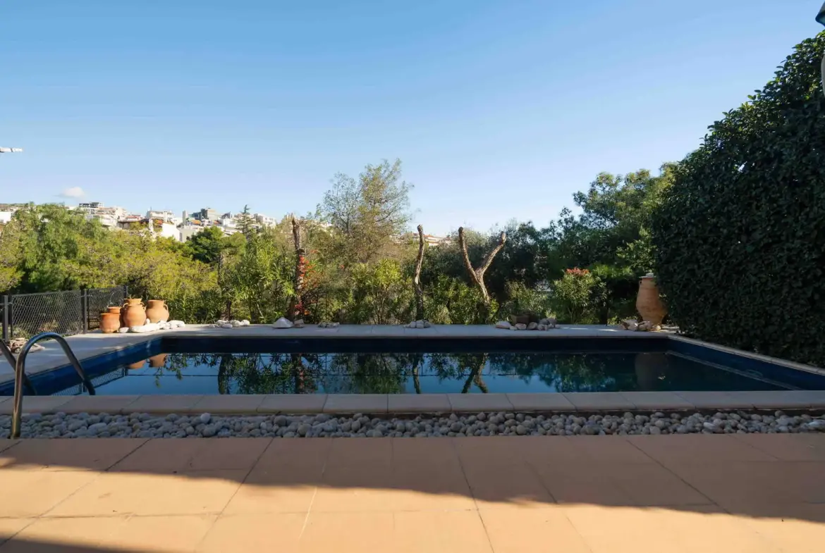 High aesthetic detached house with pool in Upper Voula