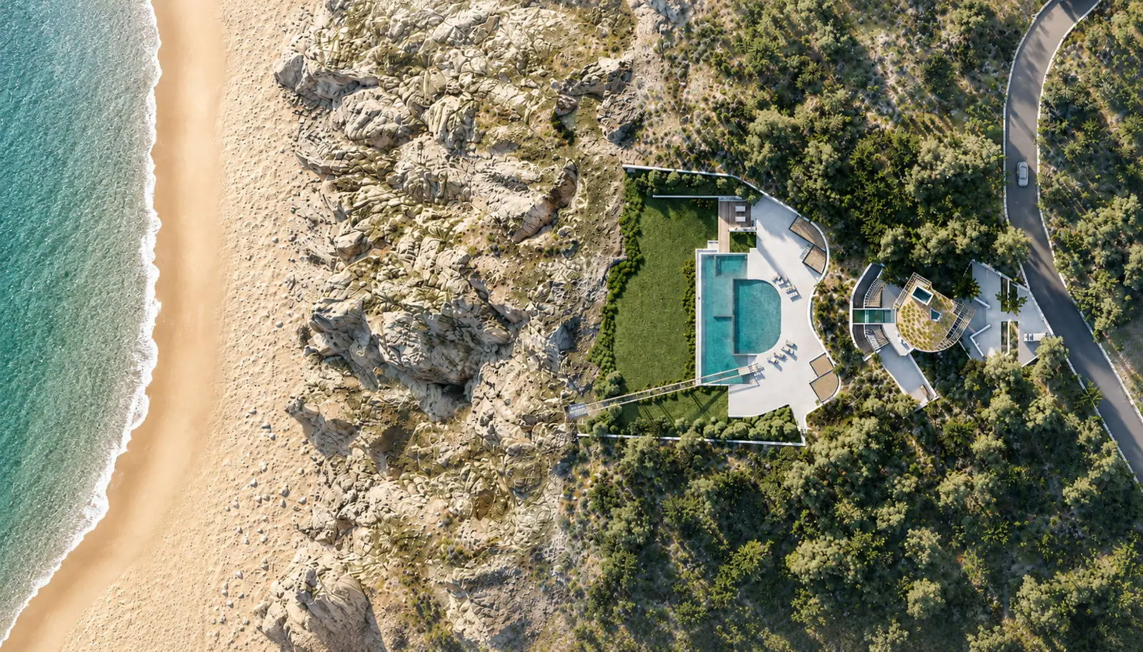 Luxury Off-Plan Villa with Suspended Walkway above Egremni, Lefkada