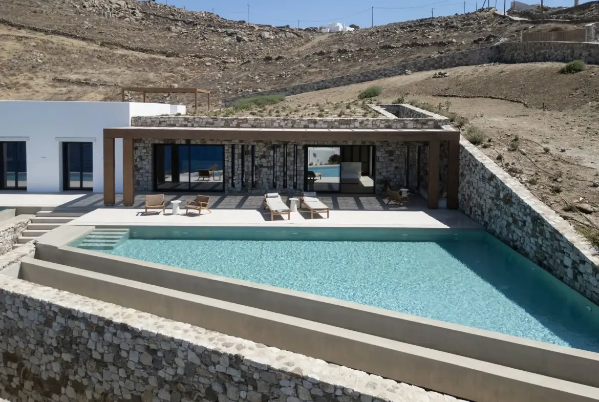 Ultra luxury cycladic sanctuary villa with sunset views in Mykonos