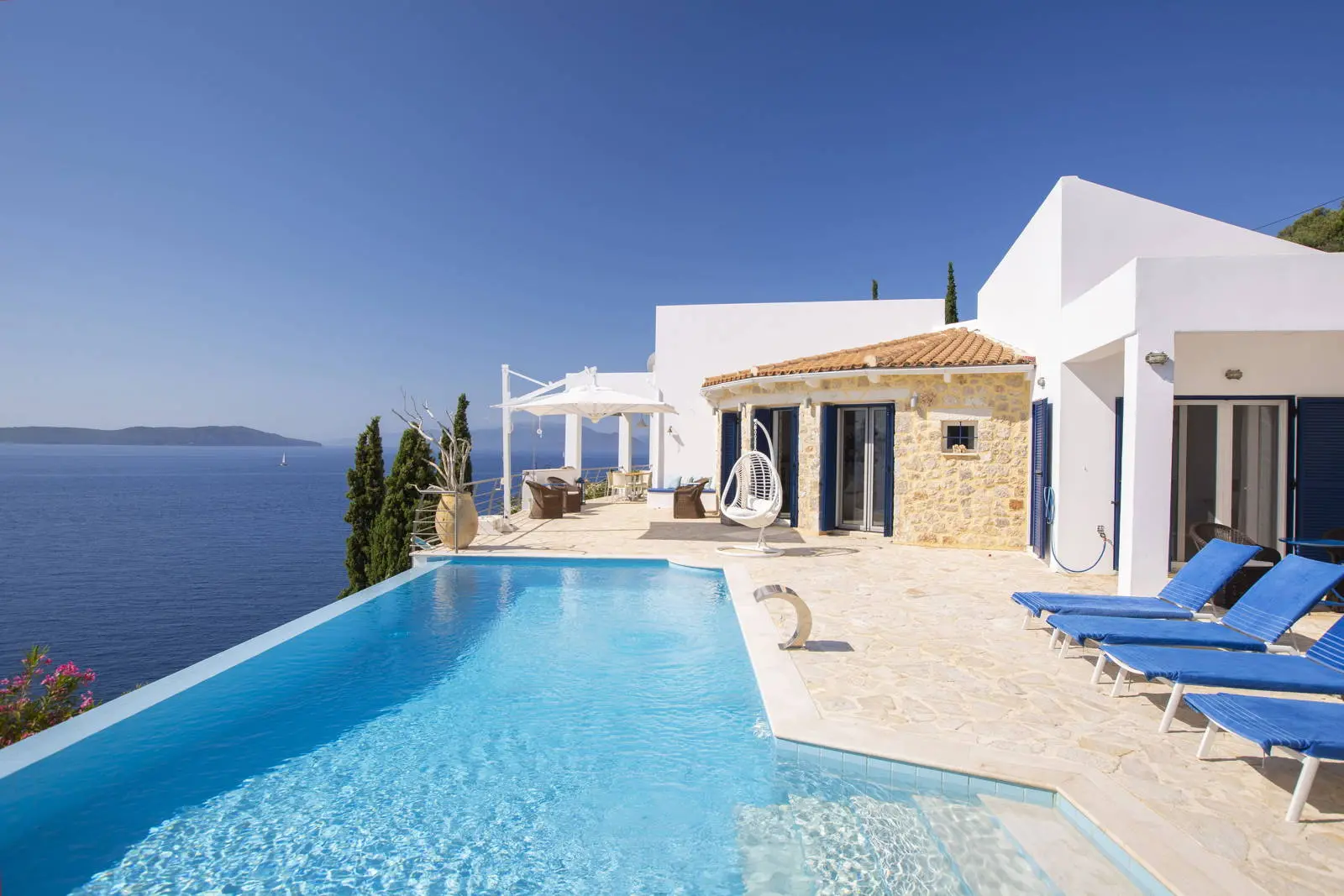 bh-9f8a4b02b513 Τwo seafront villas with private sea access & pools in Sivota, Lefkada