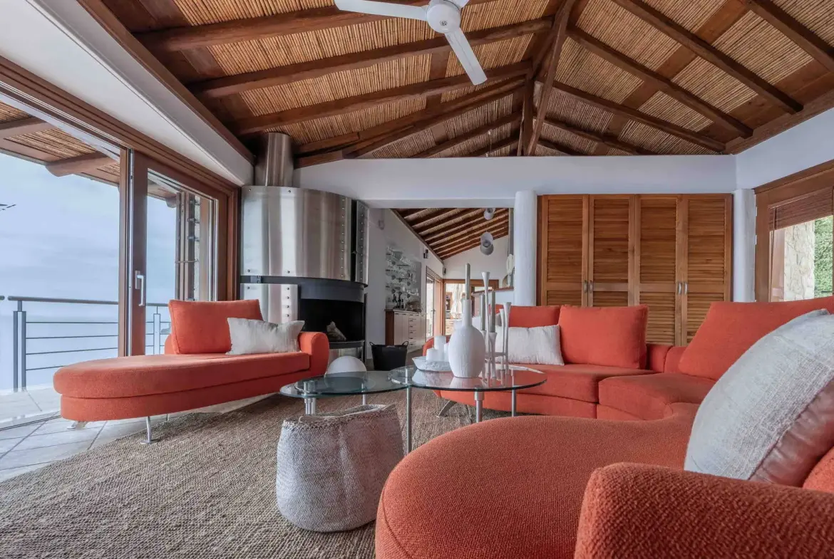 Seafront villa with spa and panoramic views in Pera Melana, Arcadia