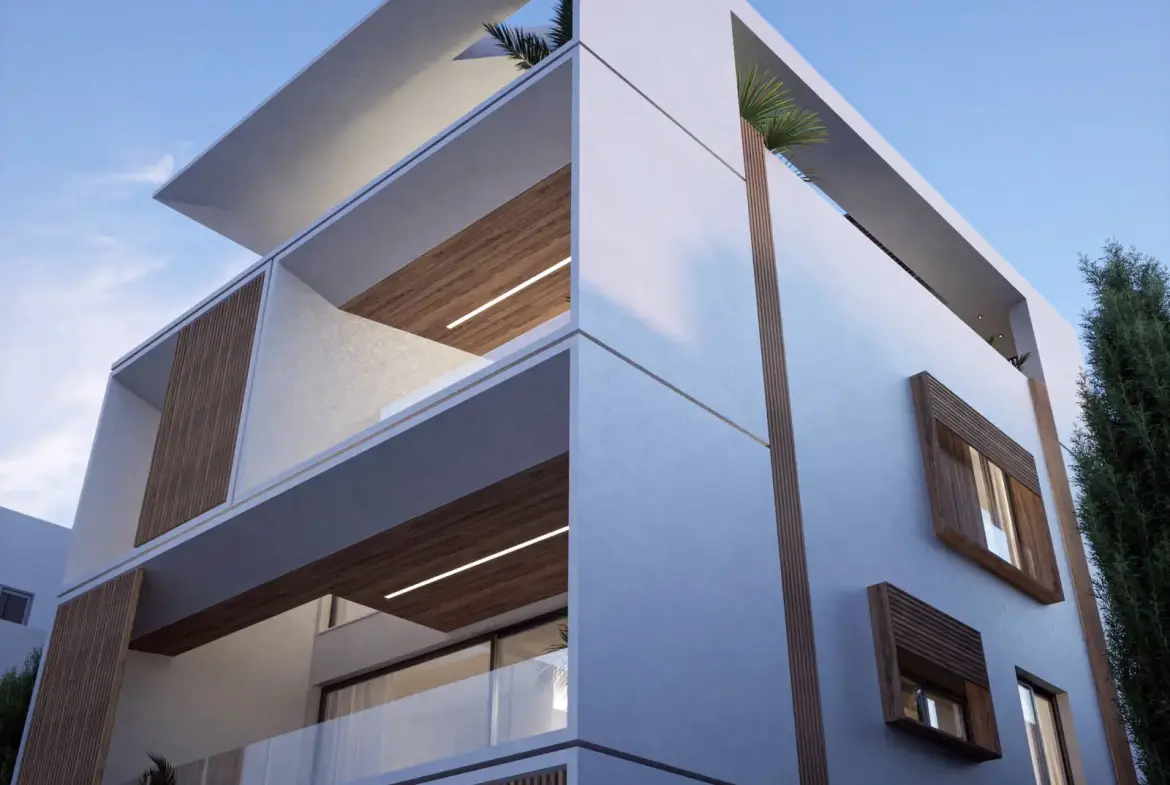 Minimal building with 3 apartments in Golf with sea view
