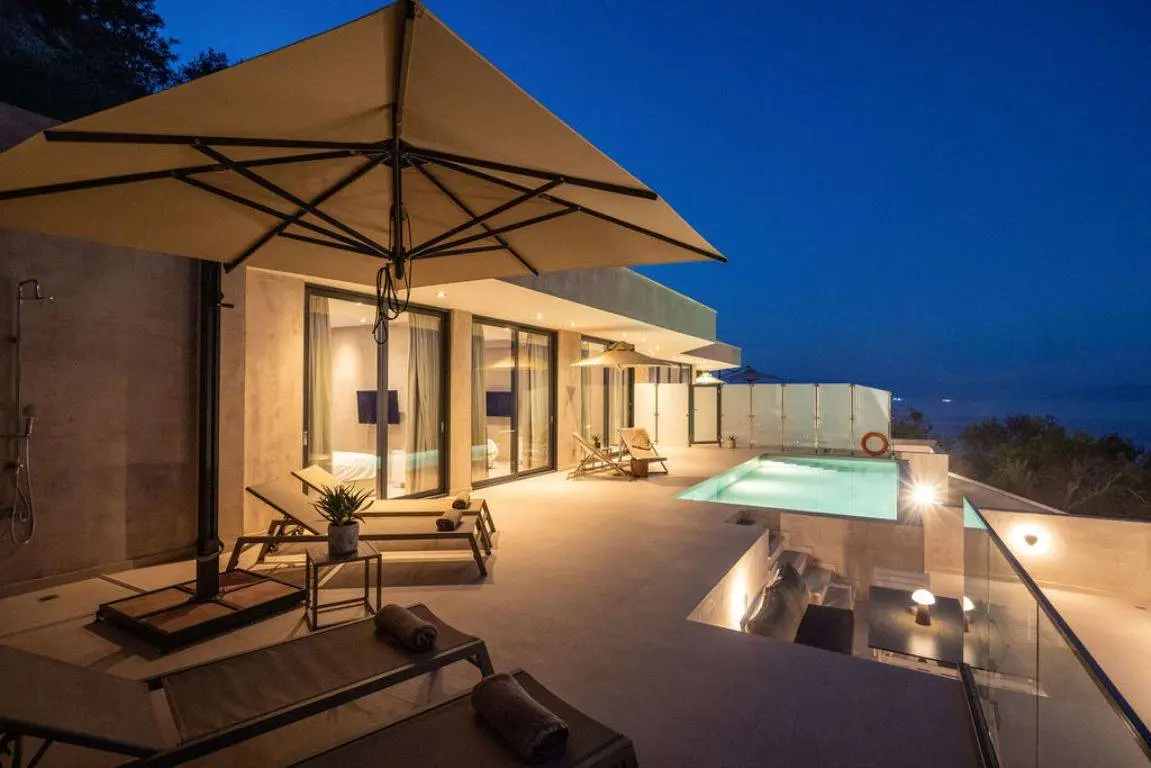 Exclusive earth-sheltered villas with infinity pools & panoramic Ionian Sea view